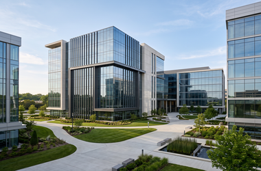 Modern corporate office complex built by Kande Engineering